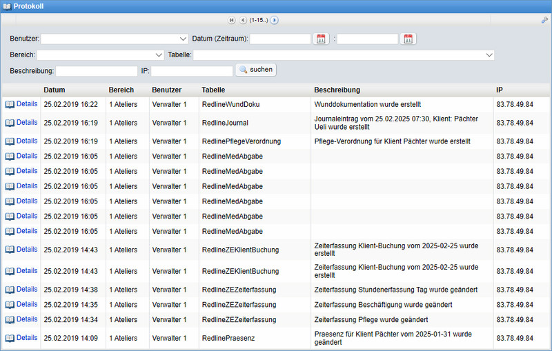 Funktionalität - Redline Software